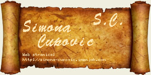 Simona Čupović vizit kartica